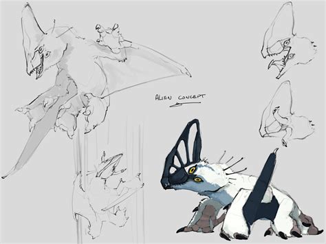 Toradh íomhá ar Alien Animal Concept Art