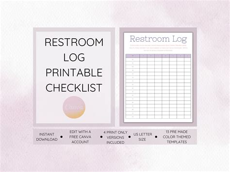 Image result for Bathroom Check Log