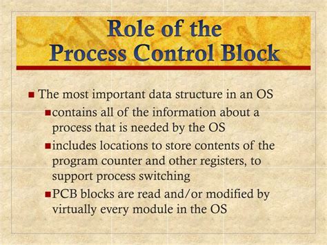 Image result for He Role of Process Control Block