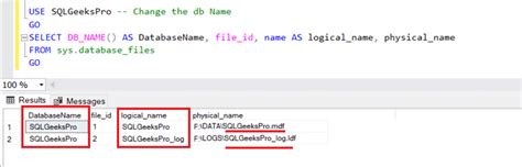 Rename Database Engine Server SQL Server に対する画像結果