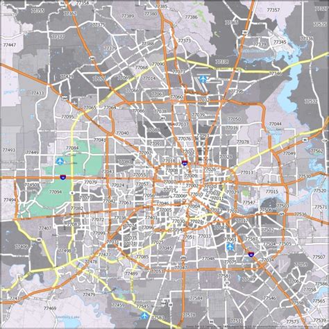 Image result for Houston Zip Code Map