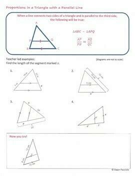 Toradh íomhá ar Triangle Parallel Lines Proportion