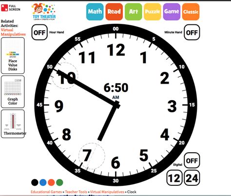 Image result for Interactive Clock Analog Clock