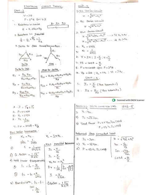 Image result for Basic Electrical Formulas PDF