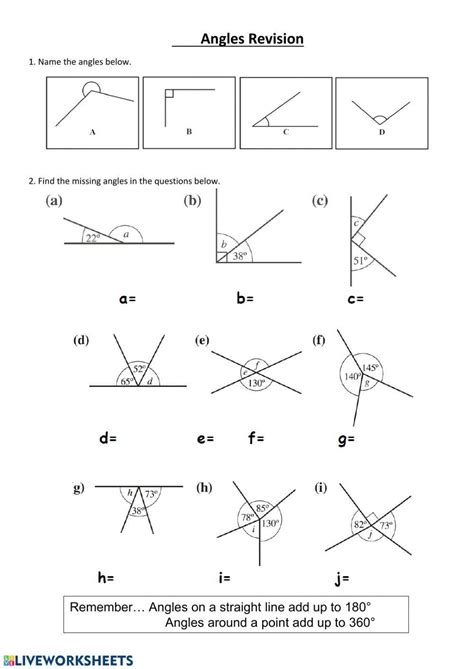 Angles Worksheet Free PDF に対する画像結果
