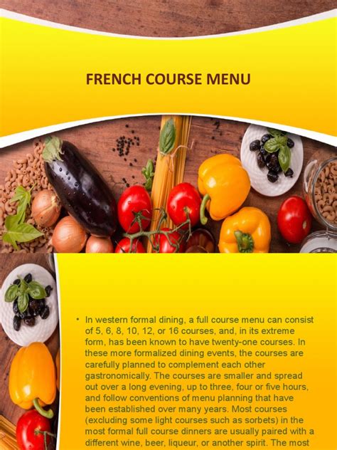 Image result for 3 Course Menu French