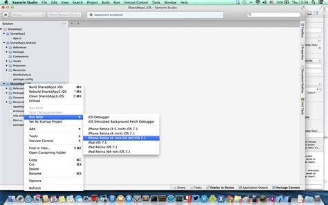 Toradh íomhá ar Debugging Android App in Visual Studio