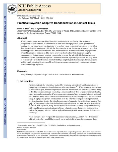 Toradh íomhá ar Bayesian Methods in Clinical Trials