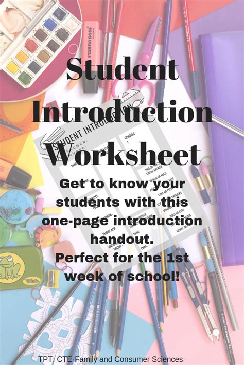 Image result for Student Introduction Worksheet