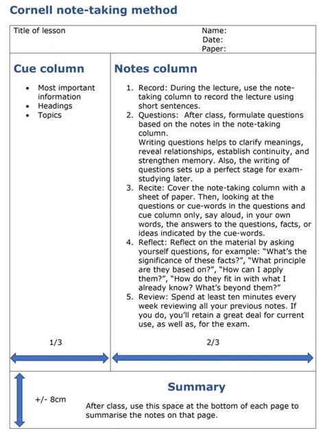 Cornell note-taking method | Learning essentials