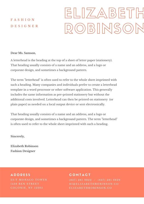 Image result for Cover Letter Header Template