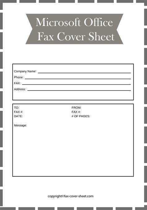 Image result for Windows Fax and Scan Cover Sheet