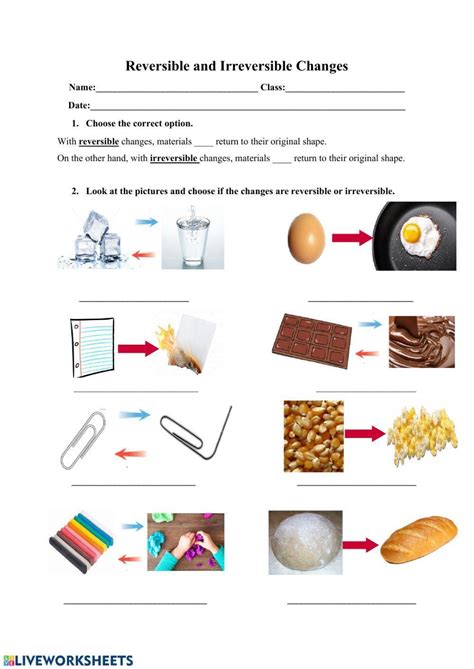 Reversible and Irreversible Changes Year 6 に対する画像結果