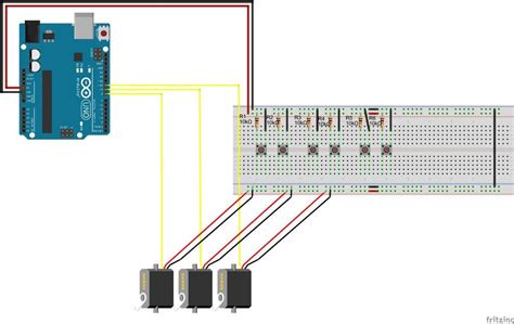 Toradh íomhá ar Ho Switches Servos Controller with Arduino Push Button