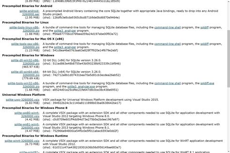 SQLite exe に対する画像結果