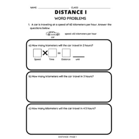 Image result for Solving Distance Problems Worksheets