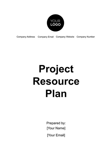 Image result for Resource Plan Example