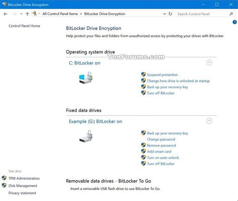Afbeeldingsresultaten voor Disk Encryption Windows 10 Home
