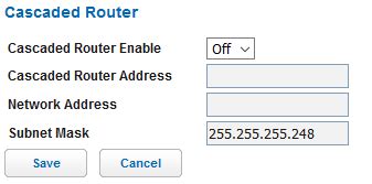 Cascaded Router enable に対する画像結果