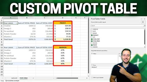 Toradh íomhá ar Custom PivotTable Styles