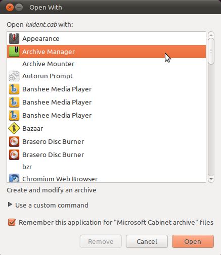 Toradh íomhá ar Cab File Extension