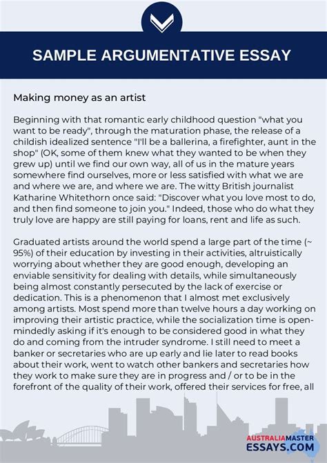 Image result for Argumentative Text Sample