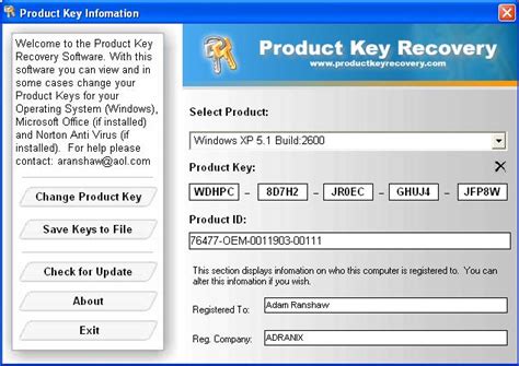 Image result for WinXP Key