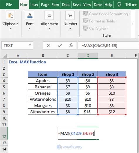 Afbeeldingsresultaten voor Max IF Function Excel