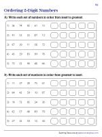 Image result for Ordering Two-Digit Numbers Worksheet