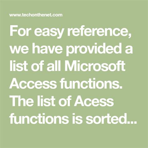 Image result for Access Query Functions