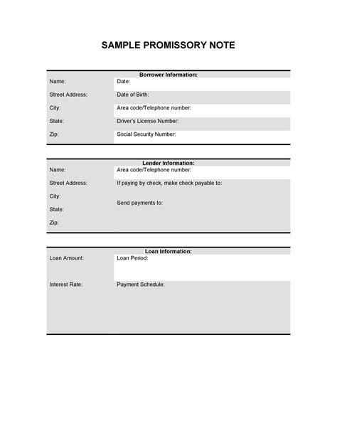 Image result for Promissory Note Template PDF