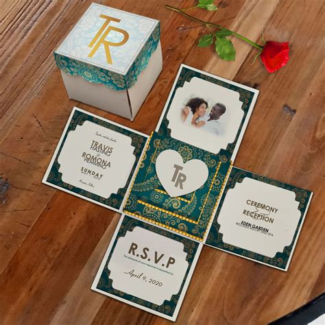 Image result for Exploding Box Invitation