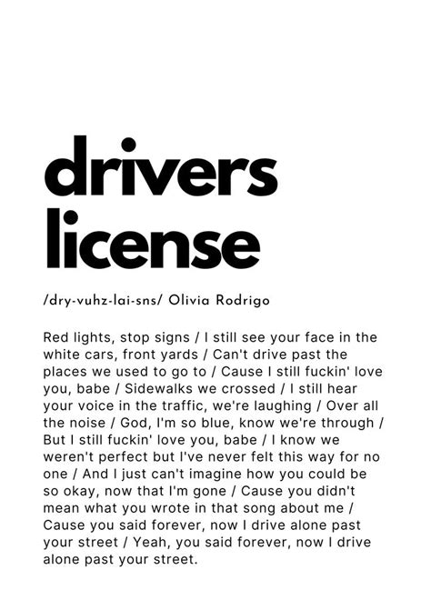 Toradh íomhá ar Driver License Lyrics Karaoke