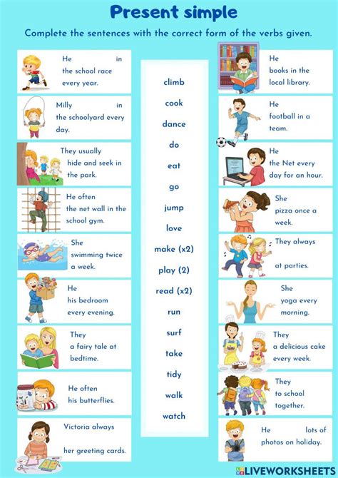 Image result for Presente Simple Worksheet