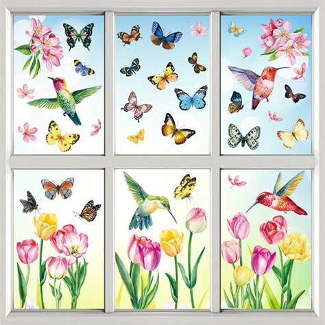 Image result for Spring Flowers Window Clings