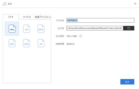 EaseUS Video Editor Export Settings に対する画像結果