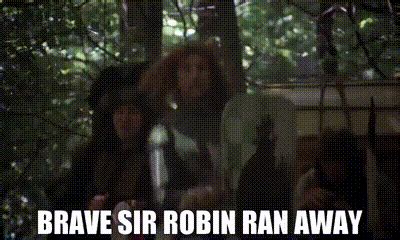 Image result for monty python run away scene