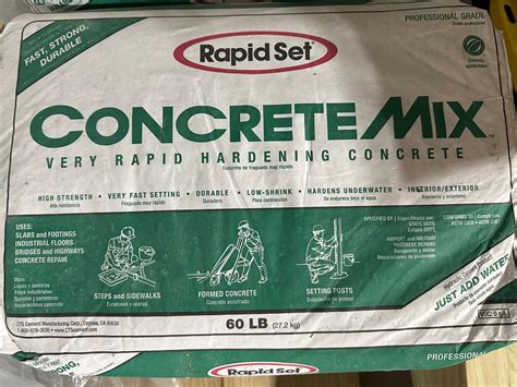 Toradh íomhá ar Fast Set Concrete Mix