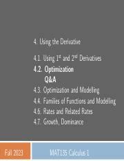 Image result for Optimization Using Derivatives