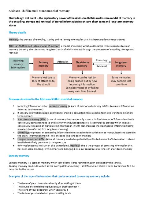 Image result for Memory Store Atkinson-Shiffrin