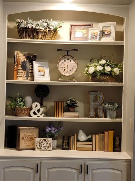 Image result for Decorating Built in Shelves