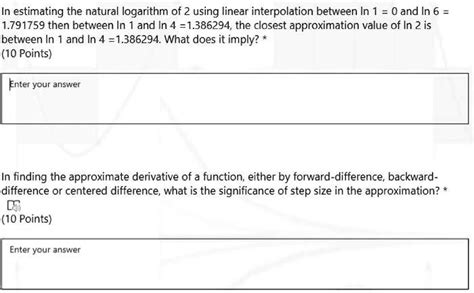 Image result for Linear Approximation Natural Log