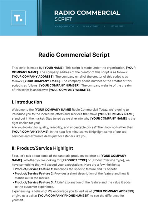 Toradh íomhá ar Radio Script Template