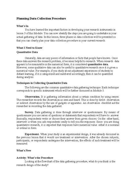 Image result for Planning Data Collection Procedure