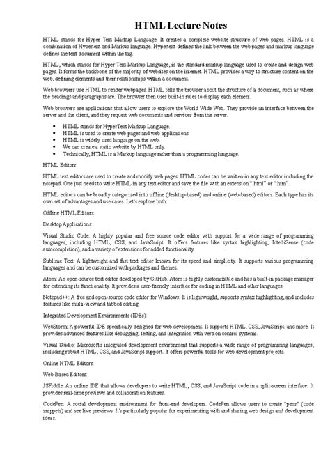 Image result for HTML Notes SlideShare