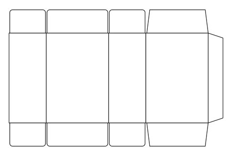 Toradh íomhá ar Rectangular Box Cut Out Template