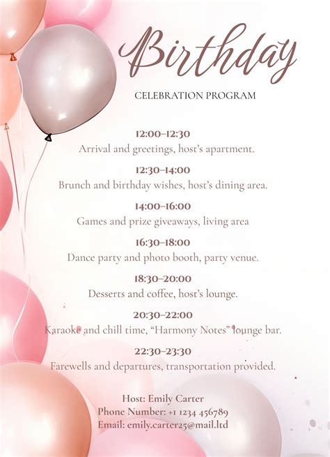 Image result for Birthday Party Program Sample Template