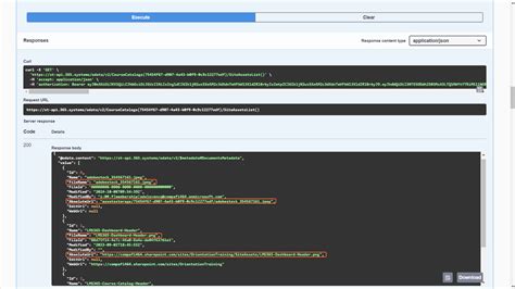 API Material List に対する画像結果