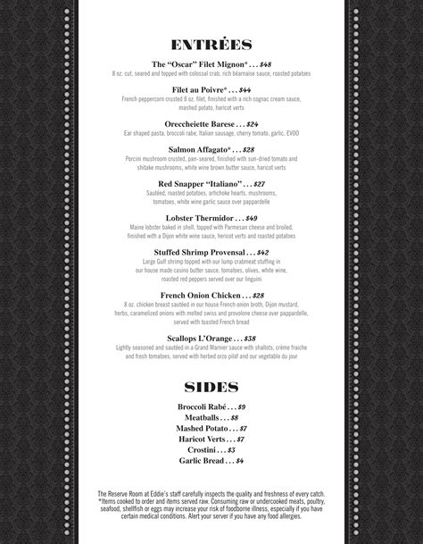 Image result for Reserve Course Menu