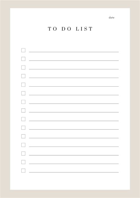 Image result for Free Sample to Do List Template